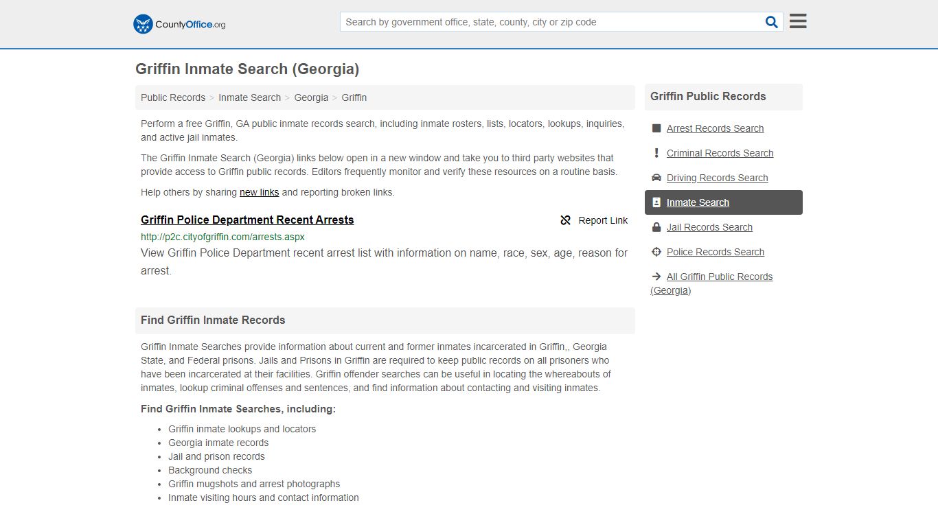 Inmate Search - Griffin, GA (Inmate Rosters & Locators)